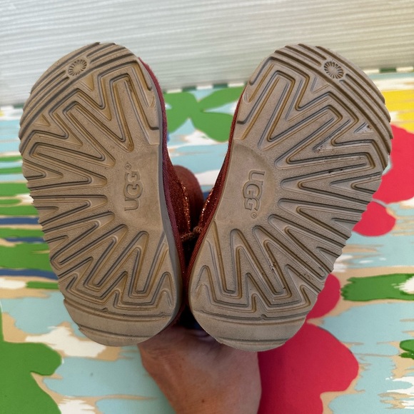 UGG Like New Pink Classic Glitter Boots II Style: 1098491T - Picture 8 of 8